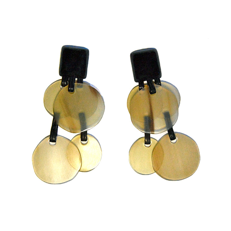 Horn and Leather Earrings