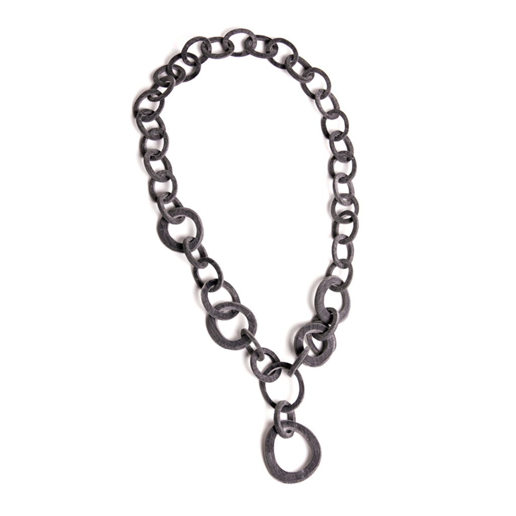 Matte Grey Horn Necklace