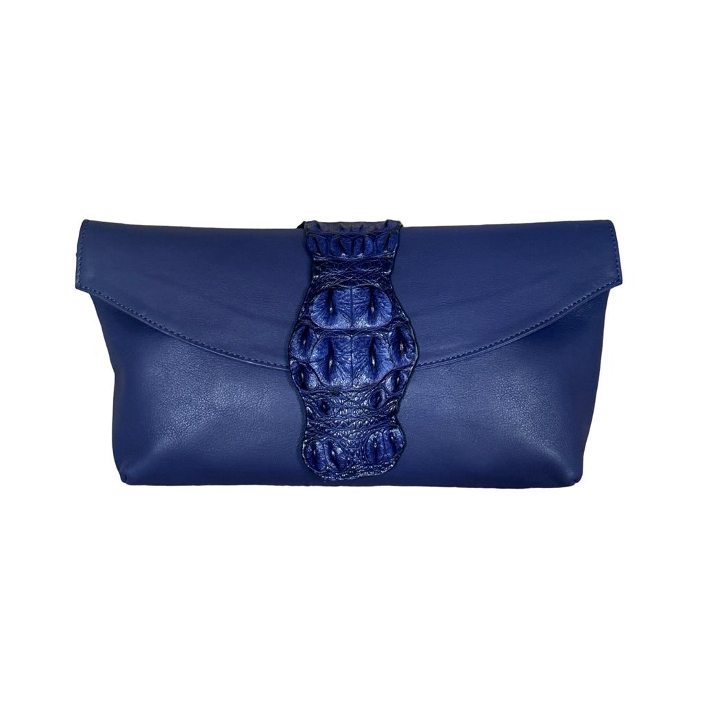 Crocodile Clutch Crossbody Navy