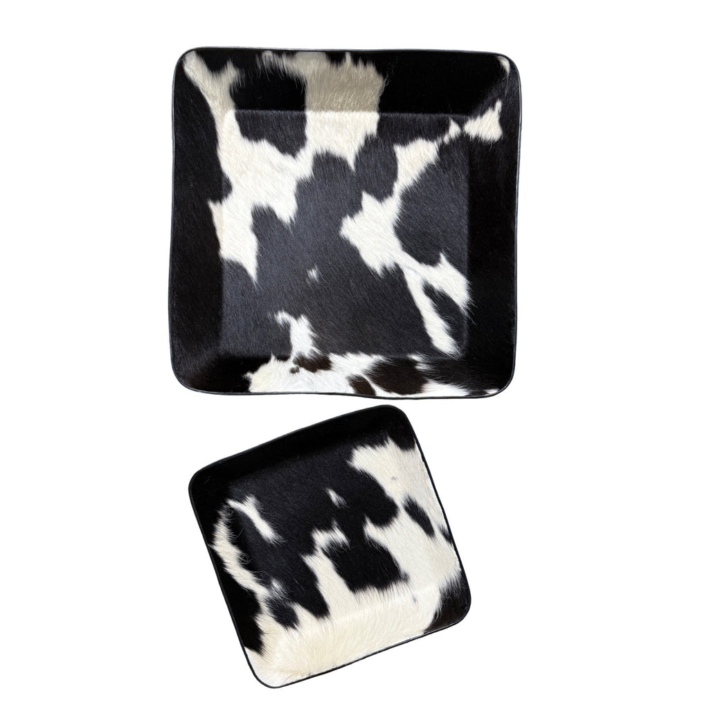 Square Cowhide Tray