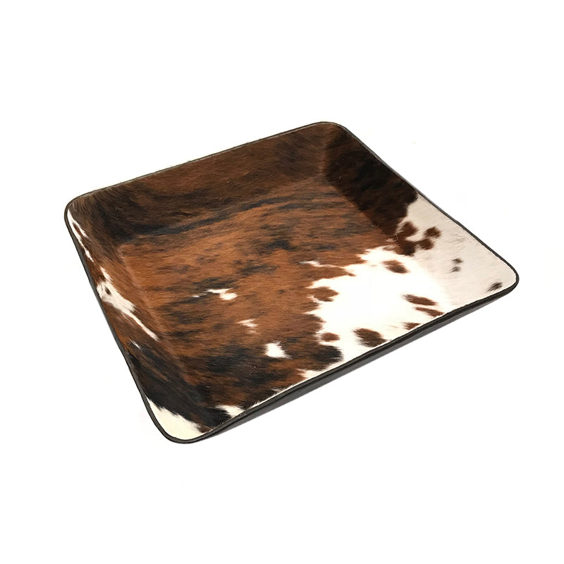Large Square Cowhide Tray