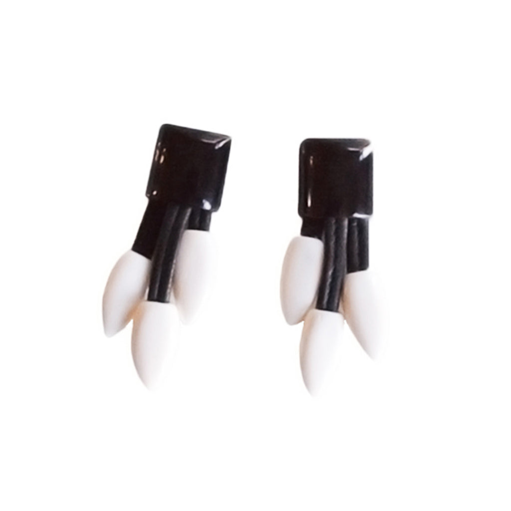 Bone, Horn and Leather Earrings