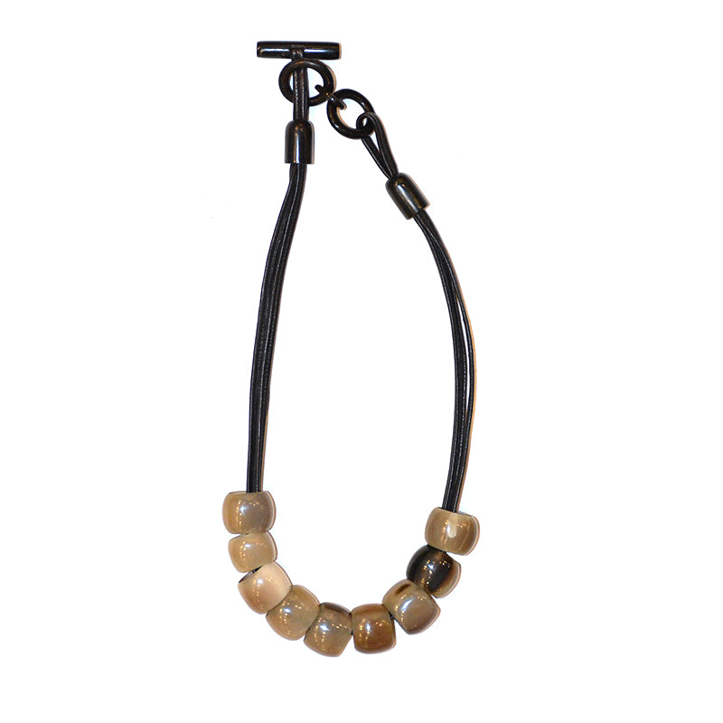 Horn and Leather Necklace