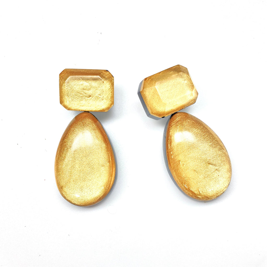 Gold Resin Earrings