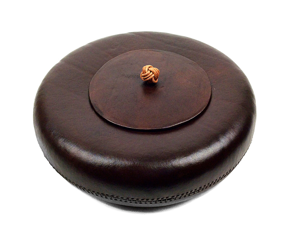 Leather Bowl with Lid