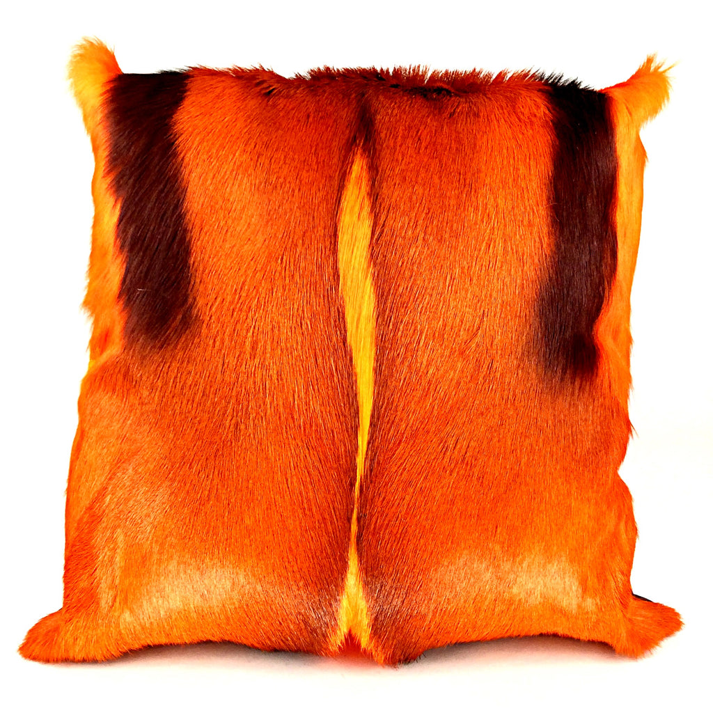 Dyed Orange Springbok Pillow